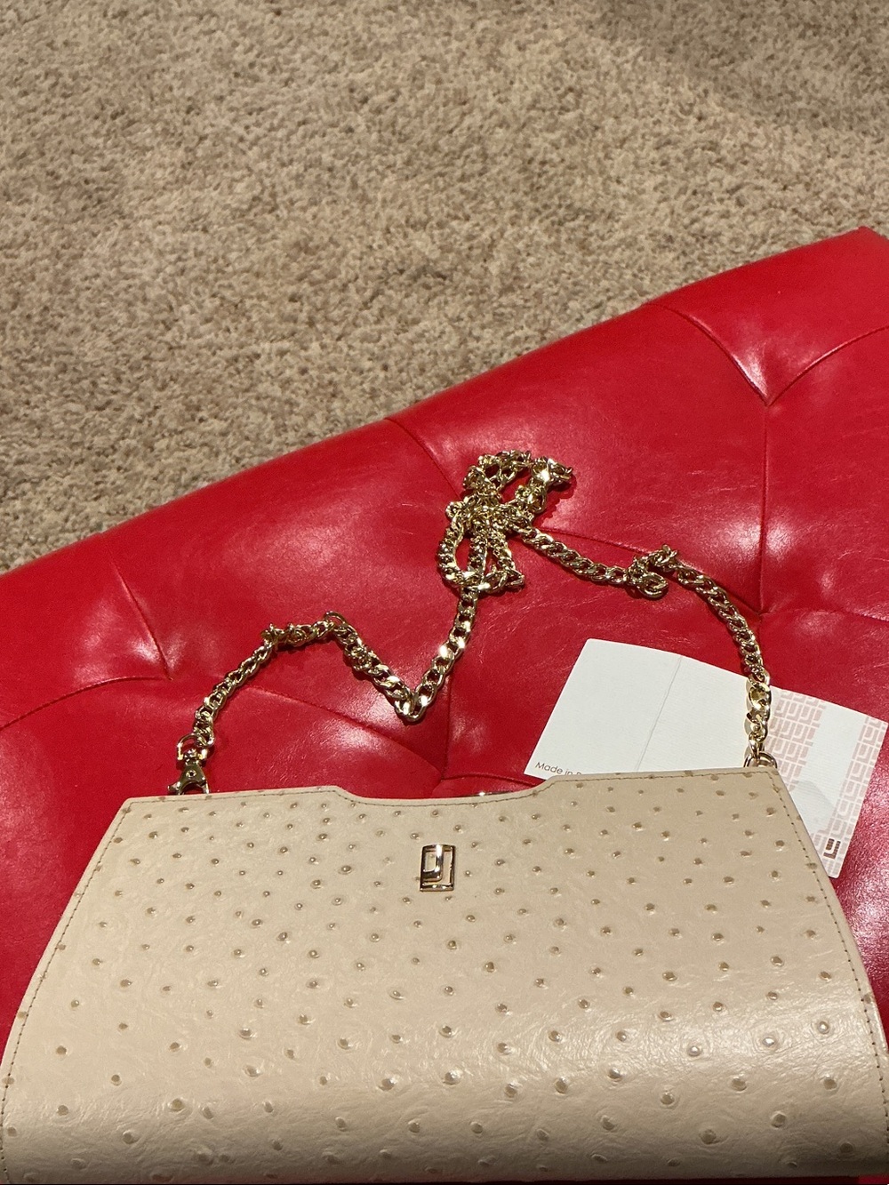 Jafferjees leather clutch/chain crossbody bag NWOT